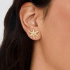 Pilgrim Prism Starfish Earrings, Gold