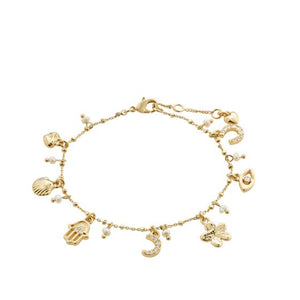 Pilgrim Prucence Charm Bracelet, Gold