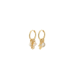 Pilgrim Prucence Charm Earrings, Gold