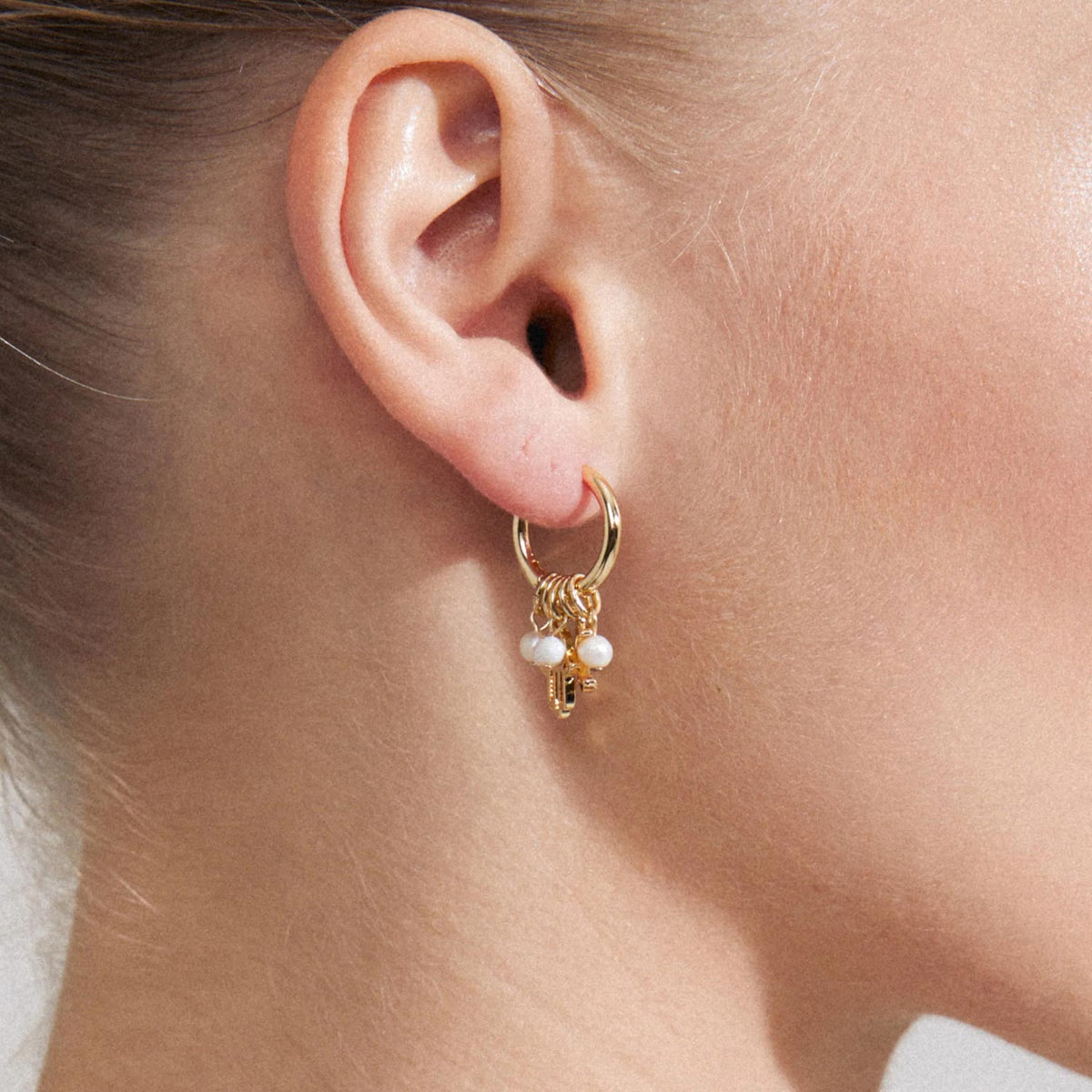 Pilgrim Prucence Charm Earrings, Gold