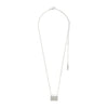 Pilgrim Pulse Square Pendant Necklace, Silver