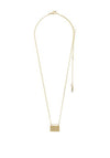 Pilgrim Pulse Square Pendant Necklace, Gold