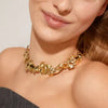 Pilgrim Pulse Statement Necklace, Gold