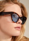 Pilgrim Raisa Cat Eye Sunglasses, Tortoise Brown