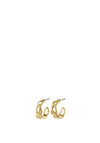 Pilgrim Rani Chain Link Semi-Hoop Earrings, Gold