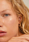 Pilgrim Rani Chain Link Semi-Hoop Earrings, Gold