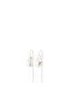 Pilgrim Rhythm Pearl Drop Earrings, Silver