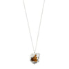 Pilgrim Rhythm Tiger’s Eye Pendant Necklace, Silver