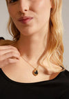 Pilgrim Rhythm Tiger’s Eye Pendant Necklace, Gold