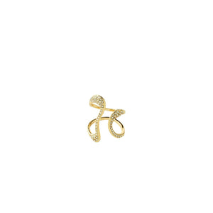 Pilgrim Root Adjustable Ring, Gold