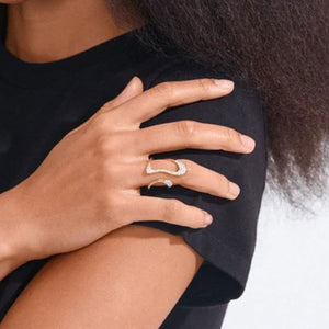 Pilgrim Root Adjustable Ring, Gold