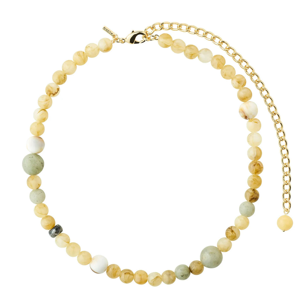 Pilgrim Root Beaded Necklace, Green Multi