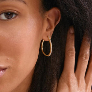 Pilgrim Root Hoop Earrings, Gold