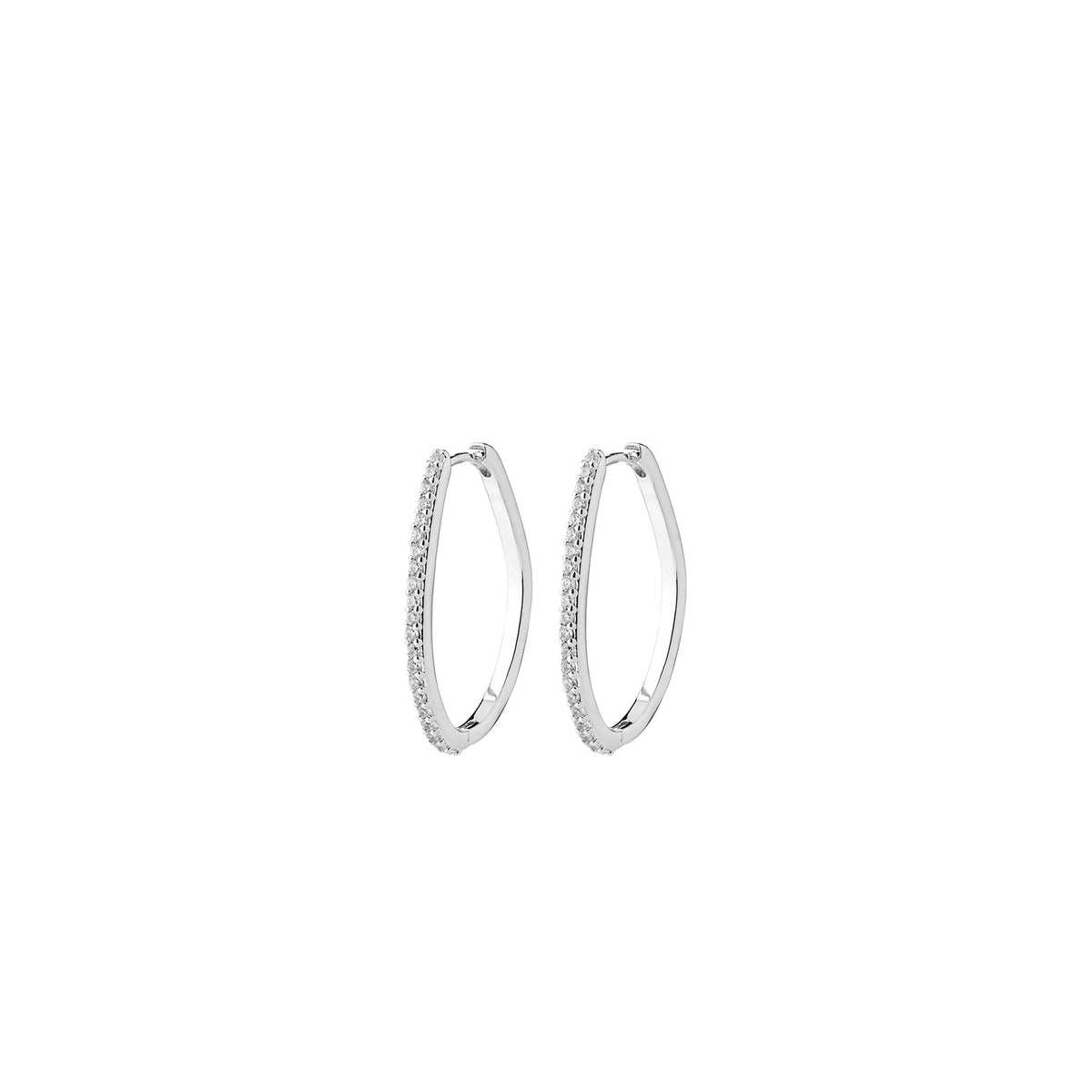 Pilgrim Root Hoop Earrings, Silver