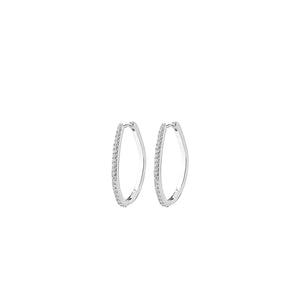 Pilgrim Root Hoop Earrings, Silver