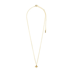 Pilgrim Trace Flower Necklace, Gold