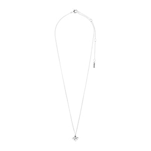 Pilgrim Trace Flower Necklace, Silver