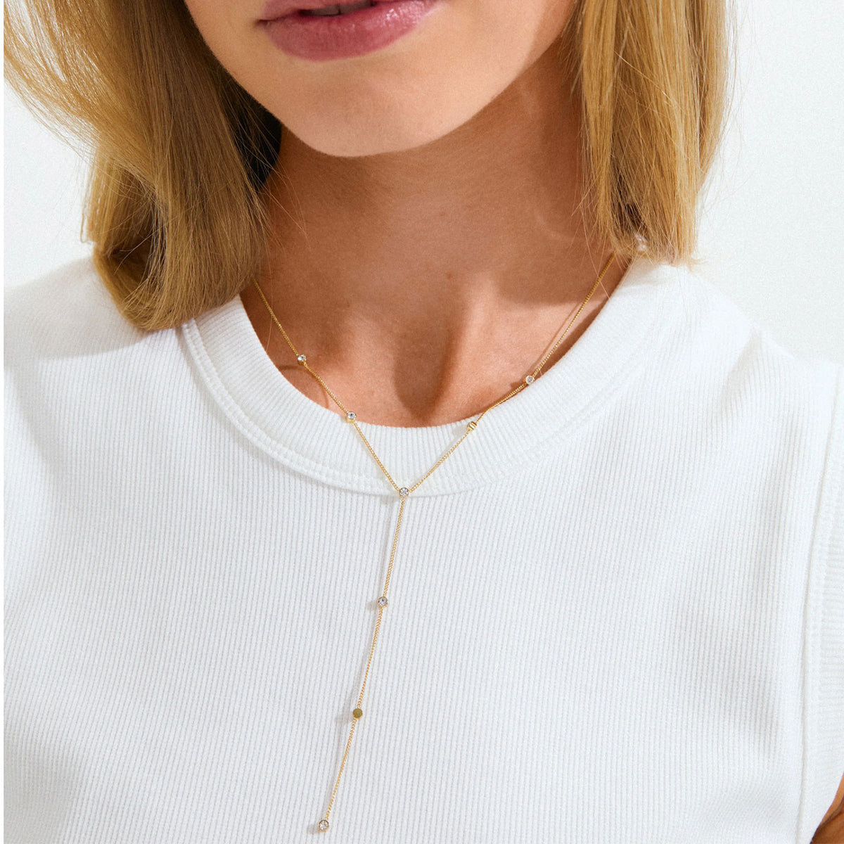 Pilgrim Root Y Necklace, Gold