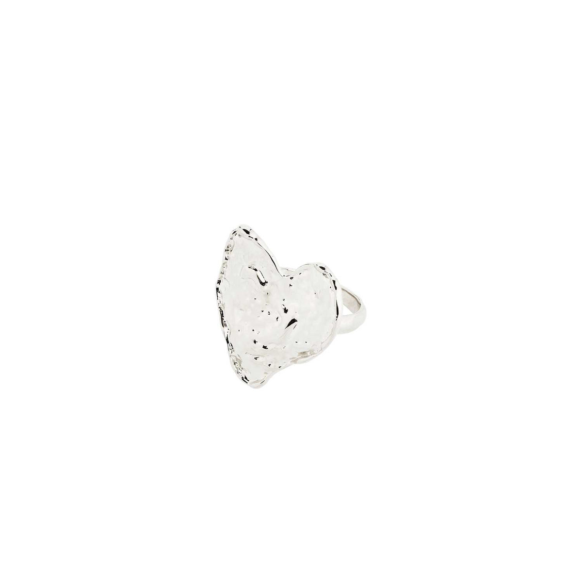 Pilgrim Ryan Heart Adjustable Ring, Silver