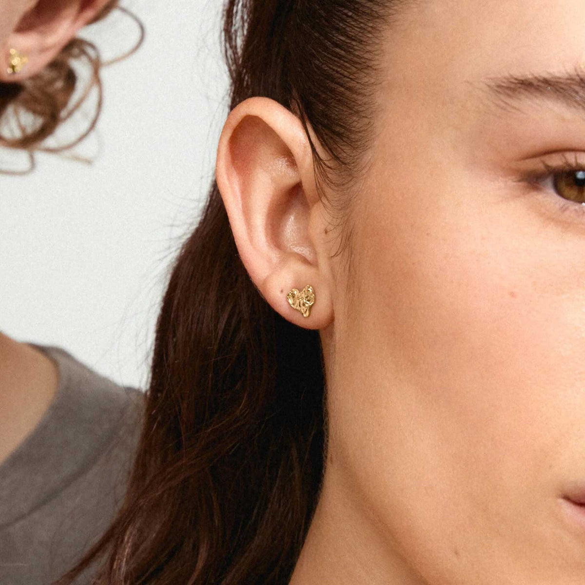 Pilgrim Ryan Heart Earrings, Gold