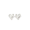 Pilgrim Ryan Heart Earrings, Silver