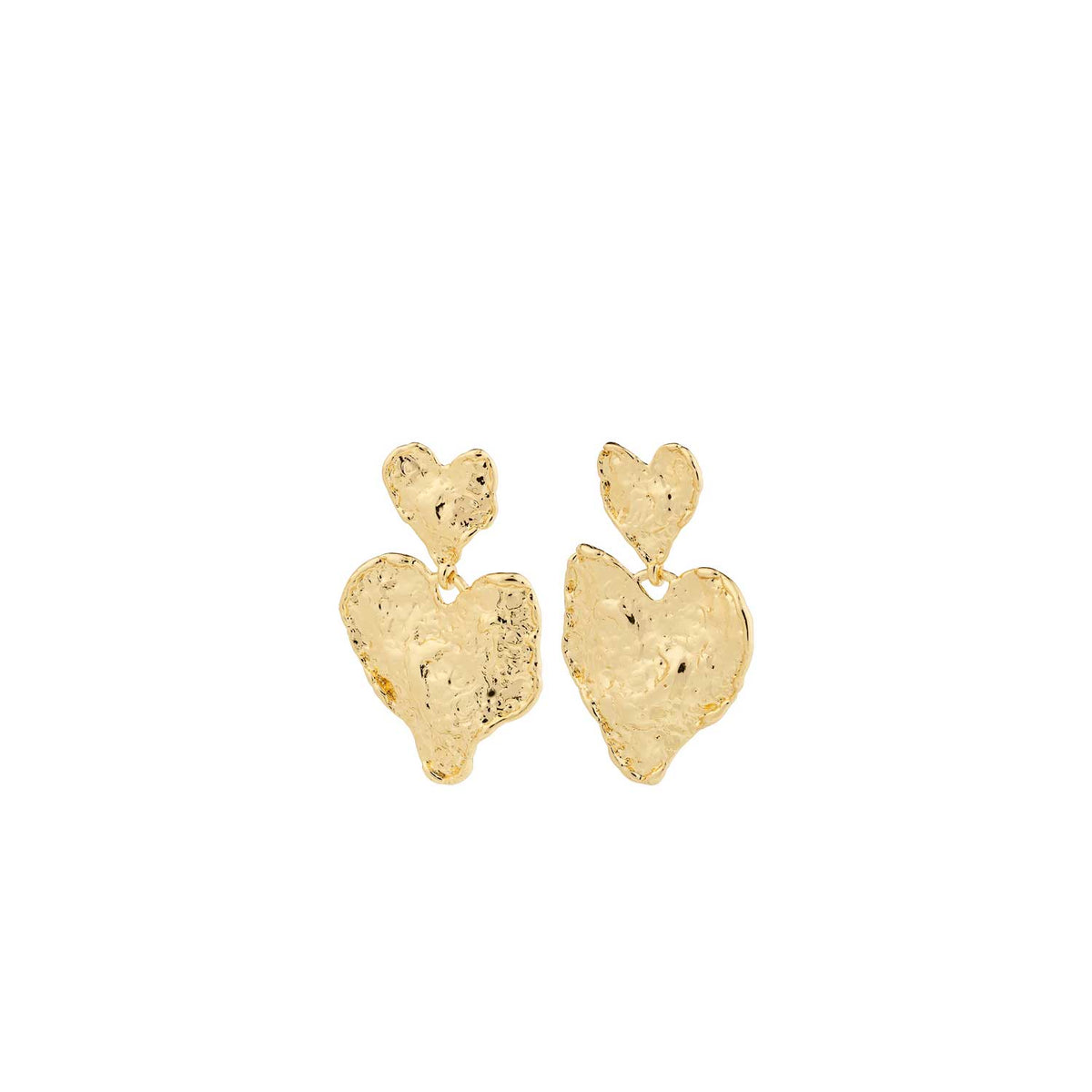 Pilgrim Ryan Heart Statement Earrings, Gold
