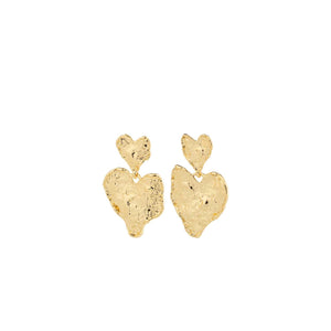 Pilgrim Ryan Heart Statement Earrings, Gold