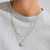 BETWEEN necklace 2in1 goldplated