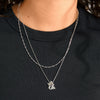 BETWEEN necklace 2in1 silverplated