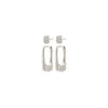INSTANT earrings 2 in 1 set silver plated