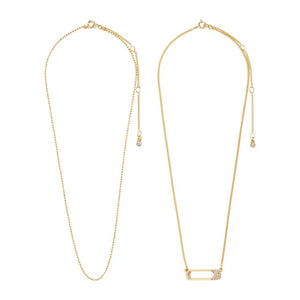 INSTANT NECKLACE 2 IN 1 SET GOLD PLATED