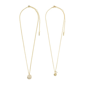 Pilgrim Shift Layering Set of 2 Necklaces, Gold