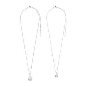 Pilgrim Shift Layering Set of 2 Necklaces, Silver