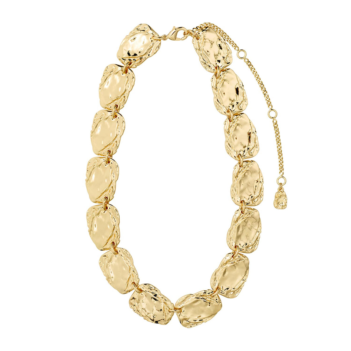 Pilgrim Shift Flat Coin Necklace, Gold