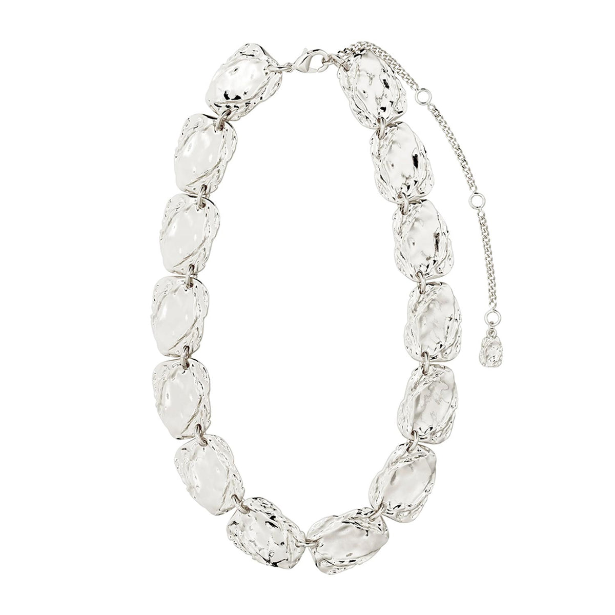 Pilgrim Shift Flat Coin Necklace, Silver