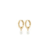 Pilgrim Shift Pearl Earrings, Gold