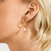 Pilgrim Shift Pearl Earrings, Gold