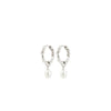 Pilgrim Shift Pearl Earrings, Silver