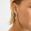 Pilgrim Shift Pearl Earrings, Silver