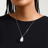 Pilgrim Sky Pearl Pendant Necklace, Silver