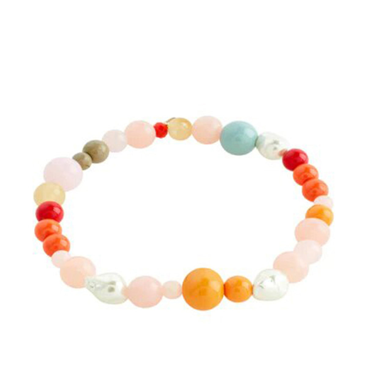 Pilgrim Smile Beaded Ankle Bracelet, Multi