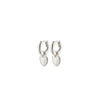 Pilgrim Sophia Heart Hoop Earrings, Silver