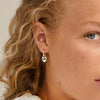 Pilgrim Sophia Heart Hoop Earrings, Silver