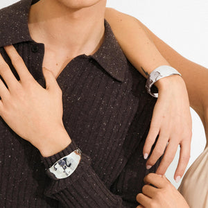 Pilgrim Sparkle Bangle, Silver