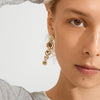 Pilgrim Sparkle Drop Earrings, Gold