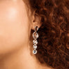 Pilgrim Sparkle Drop Earrings, Silver