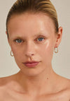 Pilgrim Star Hoop Earrings, Gold