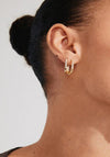 Pilgrim Star Hoop Earrings, Gold