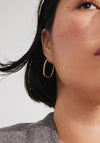 Pilgrim Star Oval Hoop Earrings, Gold