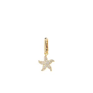Pilgrim Starfish Pendant Charm, Gold